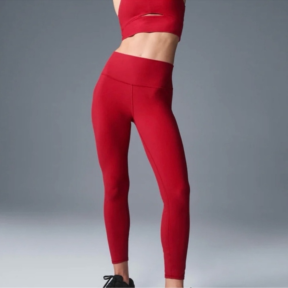 NWOT Alo Yoga Red High-Waisted Leggings- L